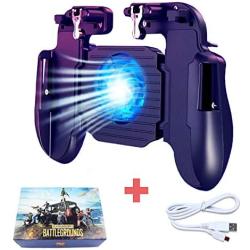 BESTZY PUBG Mobile Game Controller Multifunction Mobile Phone Controller with Cooling Fan Gaming Triggers Gamepad Smartphone Holder for 4.7 to 6.5 inch