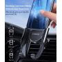 VANMASS Upgrade Car Phone Mount, HandsFree Cell Phone Holder for Car with 2 Air Vent Clips, Universal Air Vent Car Phone Holder Compatible with iPhone 11 Xs Max XR X, Samsung S10 S9 S8(Silver Black)