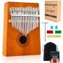 Kalimba Thumb Piano 17 Keys with Mahogany Portable African Mbira Gift for Kids Adult (Style1)