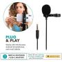 Movo PM10 Lavalier Microphone and Lapel Microphone for iPhone, iPad, Android, and Other Smartphones - Easy Clip on Microphone Perfect for Recording a Podcast, Vlog, Interview, YouTube