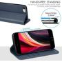 SHIELDON iPhone SE 2020 Case, iPhone 8 Wallet Case, Genuine Leather iPhone 7 Flip Case Credit Card Slots Magnetic Cover Kickstand TPU Holder Case Compatible with iPhone SE2/8/7 (4.7 Inch) - Dark Blue