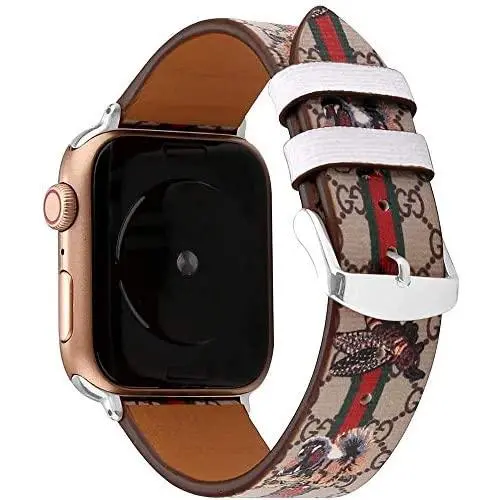 Amigao Compatible with iWatch Band 42mm 44mm, Luxury Fashion Leather Band Design Compatible with Apple Watch Series 5 4 3 2 1 42mm 44mm, Light Gray Amigao Compatible with iWatch Band 42mm 44mm, Luxury Fashion Leather Band Design Compatible with Apple Watch Series 5 4 3 2 1 42mm 44mm, Light Gray