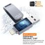USB Flash Drive Photo Stick for iPhone Flash Drive for iPhone PhotoStick Mobile for iPhone USB Flash Drive Android Backup Drive OTG Smart Phone Memory Stick Storage iPAD USB 3.0 WIVIC (Grey)