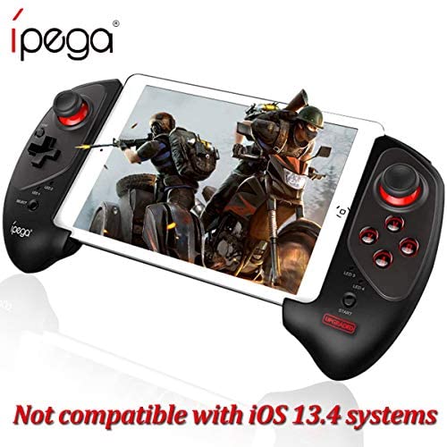 ipega-PG-9083S Mobile Gamepad Wireless 4.0 Bluetooth Controller Gamepad Joystick with 5-10 Inch Telescopic Holder Compatible IPhone8/XR/XS iOS Compatible Android Mobile Phone Tablet