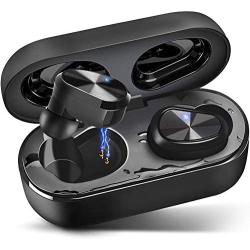 Wireless Earbuds Bluetooth 5.0 Headphones IPX7 Waterproof TWS Stereo Headphones in Ear Built in Mic Headset Premium Sound with Deep Bass for Sport