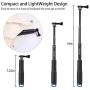 Foretoo Selfie Stick for GoPro,19”Waterproof Hand Grip Adjustable Extension Monopod Pole for Gopro Hero 6 5 4 3+3 2 1 AKASO, Xiaomi Yi,SJCAM SJ4000 SJ5000 SJ6000 (with Wrist Strap and Screw)