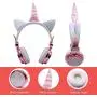Kids Headphones, Wireless headphones for kids Unicorn headphones for girls Bluetooth headphones with Adjustable Headband, Over On Ear Headset w/Mic for Smartphones/School/Kindle/Tablet/PC Online Study