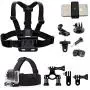 Action Camera Accessories Handlebar Head Chest Mount Strap Harness Adaptor with Cell Phone Clip for Sony Action Cam/XiaoMi YI 4K+4K,Lite/Gopro Hero/iPhone Xs Max XS XR 8+7+6+5 Any Cellphone Selfie Action Camera Accessories Handlebar Head Chest Mount Strap Harness Adaptor with Cell Phone Clip for Sony Action Cam/XiaoMi YI 4K+4K,Lite/Gopro Hero/iPhone Xs Max XS XR 8+7+6+5 Any Cellphone Selfie