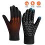 Winter Gloves for Women Men Touch Screen Warm Knit Gloves - Anti-Slip Silicone Gel, Thermal Soft Lining Elastic Cuff, Running Driving Cycling Motorcycle Texting Touchscreen Gloves Unisex 4 Colors