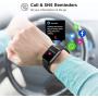LETSCOM Smart Watch Fitness Tracker Heart Rate Monitor Step Calorie Counter Sleep Monitor Music Control IP68 Water Resistant 1.3" Color Touch Screen Activity Tracking Pedometer for Women Men