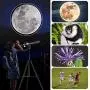 HUTACT Telescope for Kid HD 90X Refractor Telescopes for Astronomy Adjustable Tripod, Phone Adapter, Moon Map, Moon Filter,Compass HUTACT Telescope for Kid HD 90X Refractor Telescopes for Astronomy Adjustable Tripod, Phone Adapter, Moon Map, Moon Filter,Compass