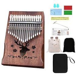 Kalimba 17 keys Thumb Piano Solid Finger Piano with Zippered Carry Bag Study Instruction Tuning Hammer Known as Mbira Wood Finger Piano