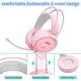 Dland Gaming Headset with Mic and Changeable LED Light for Laptop,Computer, Cellphone, PS4 and Xbox, 3.5mm Wired Noise Isolations Gaming Headphones with Volume Control-Pink Dland Gaming Headset with Mic and Changeable LED Light for Laptop,Computer, Cellphone, PS4 and Xbox, 3.5mm Wired Noise Isolations Gaming Headphones with Volume Control-Pink