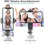 Phone Tripod Mount Adapter with 360 Degree Swivel Ball Head + Phone Clamp, KDD Adjustable iPhone Tripod Mount for iPhone 11 Pro Max, Samsung and Other Smartphones