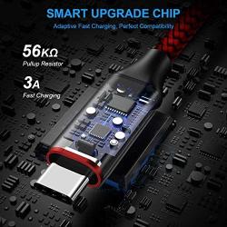 USB C Cable Fast Charging [4-Pack, 1/3/6/10 ft], etguuds Nylon Braided Type C Fast Charger Cord for Samsung Galaxy S10 S9 S8 Plus, S10E, Note 10/9/8, A10e A20 A30 A50 A70, Moto G7 G6,LG G6 G7 V20 V30