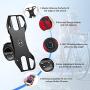Detachable Bike Phone Mount, 360°Rotation Silicone Bicycle Phone Holder with Adjustable Universal Motorcycle Handlebar Cradle for iPhone 11/11 Pro Max/XS Max/XR/8/8 Plus,Samsung Note 10/S20/S10