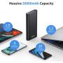 CHOETECH Portable Charger 26800mAh 100W PD 3.0 USB-C Power Bank with a USB-C Port (Input 60W Output 100W) 2 QC 3.0 USB-A Ports for Laptop, MacBook/iPad Pro/Air, iPhone, Samsung Galaxy and More