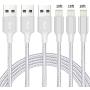 iPhone Charger [3pack 10FT] MFi Certified Lightning Cables Nylon Braided USB Charging Cords Compatible with iPhone 11/XS/XR/X/8/7/6/5 iPad,SilverGray