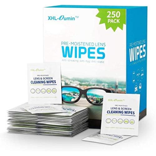 Screen Cleaning Wipes, Pre-moistened Electronic Wipes Ideal for Touchscreens on All Kinds of Devices - Tablets, Smartphones, Monitors, Televisions, Remote Controls and Navigation Systems (250 Pack)