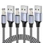 iPhone Charger Lightning Cable [3Pack 6ft],AXF Long Nylon Braided USB Fast Charging Cord Compatible with iPhone 11/11 Pro/X/Xs Max/XR/8/8 Plus/7/7 Plus/6/6S/SE/iPad/iPod