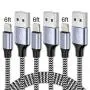 iPhone Charger Lightning Cable [3Pack 6ft],AXF Long Nylon Braided USB Fast Charging Cord Compatible with iPhone 11/11 Pro/X/Xs Max/XR/8/8 Plus/7/7 Plus/6/6S/SE/iPad/iPod