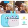 Mini Thermal Printer, 1080P Dual‑Lens 2.4‑Inch 16G Instant Print Camera for Kids, Toy Camera with Print Paper, Portable Digital Creative Print Camera for Boys and Girls(Blue)