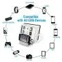 COSOOS Fastest Charging Station with Quick Charge 3.0, 6 Phone Charger Cables(3 Type),lWatch Stand,6-Port USB Charger Station,Charging Station for Multiple Devices,Tablet,Kindle(Silver,UL Certified)