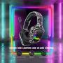 Gaming Headset for PS4, Xbox One Headphones with Noise Cancelling Mic with Mute & Volume Control, Lightweight Ergonomic Cool RGB Headphones