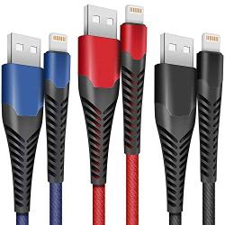 iPhone Charger, Ankoda Lightning Cable 3PACK 6FT Nylon Braided Fast iPhone Charger Cord Compatible with iPhone 11 Pro Max XS XR X 8 7 6 Plus 5, iPad Pro iPod Airpods and More