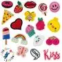Little Jupiter Pet Plush Bag Purse Set with 18pc Removable Patch Set & Pink & Rainbow Details (Pink Unicorn) - Unicorn Stuffed Animals for Girls - Cute Unicorn Gifts - Cute Toy Plushies - Girls Toys