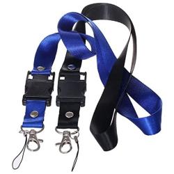 XinwaY Hand Wrist Strap Lanyard for USB Flash Drives, Cell phone, Keys, Keychains, Mp4, Mp3 2 Pack (Blue Black)