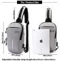 AmHoo Sling Backpack Anti Theft Waterproof Crossbody Bag Fashion Daypack