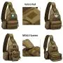 Tactical Military Chest Sling Bag Water Resistant MOLLE Shoulder Backpack Mens One Strap Daypack with Water Bottle Holder Tactical Military Chest Sling Bag Water Resistant MOLLE Shoulder Backpack Mens One Strap Daypack with Water Bottle Holder