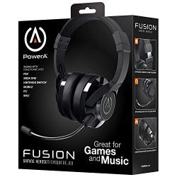 PowerA Fusion Wired Stereo Gaming Headset with MIc for PlayStation 4, Xbox One, Xbox One X, Xbox One S, Xbox 360, Nintendo Switch, PC, Mac, VR, Android, and IOS - Black