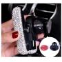 Siyibb Crystal Universal Car Phone Holder Gravity Car Air Vent Mobile Phone Mount - White