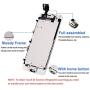 Nroech Screen Replacement for iPhone 6 (White) with Home Button, LCD Touch Screen Display Assembly Front Camera, Ear Speaker and Sensors, Repair Tools and Screen Protector