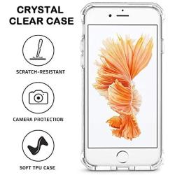 for iPhone 7 Plus Case, for iPhone 8 Plus Case, Matone Crystal Clear Shock Absorption Technology Bumper Soft TPU Cover Case for iPhone 7 Plus (2016)/iPhone 8 Plus (2017) - Clear