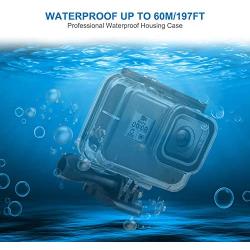 Kupton Accessories Kit for GoPro Hero 8 Black Bundle Includes Waterproof Housing + Tempered Glass Screen Protector + Carrying Case + Snorkel Filters + Anti-Fog Inserts for Go Pro Hero8