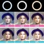 OMID 10"/26cm Ring Light, Upgraded LED Ring Light with Tripod Stand & Phone Holder for Live Stream/Makeup,3 Light / 12 Brightness Dimmable Desk Selfie Ring Lights for Video, Vlog, Photography
