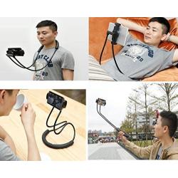 LHIABNN Universal Cell Phone Holder,Neck and Waist Hanging Lazy Phone Bracket Stand Free Rotating Mounts with Multiple Function