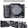 UURig C-A6400 Camera Cage for Sony A6400/A6100/A6300 Vlogging Case Handheld Bracket Cold Shoe Microphone/LED Light Mount Video Rig Protective Shell 1/4" Screw for Tripod Handle Grip Extension
