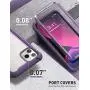 i-Blason Ares Case for iPhone 11 Pro Max 2019 Release, Dual Layer Rugged Clear Bumper Case with Built-in Screen Protector (Purple)