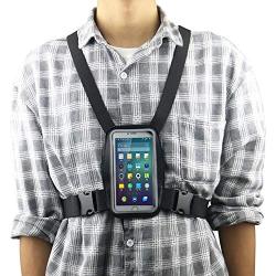 Smartphone Outdoor Chest Strap Mount + Waterproof Case Holder Fits for up to 5.5inch Mobile Phones - Best Cell Phone Chest Harness Mount- Perfect for Outdoor Activities