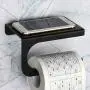 Alise Toilet Paper Holder Tissue Holders Thickened SUS304 Stainless Steel Paper Storage with Mobile Phone Storage Shelf,One-Piece Design,Matte Black Alise Toilet Paper Holder Tissue Holders Thickened SUS304 Stainless Steel Paper Storage with Mobile Phone Storage Shelf,One-Piece Design,Matte Black