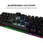 MOTOSPEED 60% Mechanical Gaming Keyboard Compact 61 Keys RGB Backlit Wired/Wireless 3.0 Type-C Gaming/Office Keyboard for PC/Mac/Linux/iPad/iPhone/Smartphone/Laptop Blue Switch