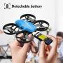Drone with Camera for Kids, Potensic A30W RC Mini Quadcopter with 720P HD Camera, One Button Take Off/Landing, Route Setting, Gravity Induction and Emergency Stop-Dual Battery