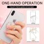Phone Finger Ring Holder with Bling Crystals, Nsiucion Heart Lucky Clover Phone Ring Kickstand [Washable] [Removable], 360°Rotation Zinc Alloy Ring Grip Stand for Phones and Tablets (Rose Gold)