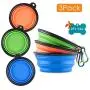 MXZONE 3 Collapsible Silicone Dog Bowl, Foldable Expandable Cup Dish for Small Pet Cat Food Water Feeding Portable Travel Bowl, Free Pet ID-Tag MXZONE 3 Collapsible Silicone Dog Bowl, Foldable Expandable Cup Dish for Small Pet Cat Food Water Feeding Portable Travel Bowl, Free Pet ID-Tag