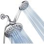 AquaDance 7" Premium High Pressure 3-Way Rainfall Combo for The Best of Both Worlds-Enjoy Luxurious Rain Showerhead and 6-Setting Hand Held Shower Separately or Together - Chrome Finish - 3328
