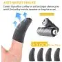 12 Pieces Mobile Game Finger Sleeve Controller Breathable Anti-Sweat Smooth Touch Screen Finger Protector, 0.5 mm Silver Fiber Finger Sleeve for Mobile Phone Games 12 Pieces Mobile Game Finger Sleeve Controller Breathable Anti-Sweat Smooth Touch Screen Finger Protector, 0.5 mm Silver Fiber Finger Sleeve for Mobile Phone Games